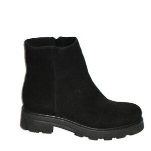 New! LA CANADIENNE Size 7 M Klara Suede Ankle Bootie Waterproof Black DD526